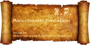 Marczinkech Pantaleon névjegykártya